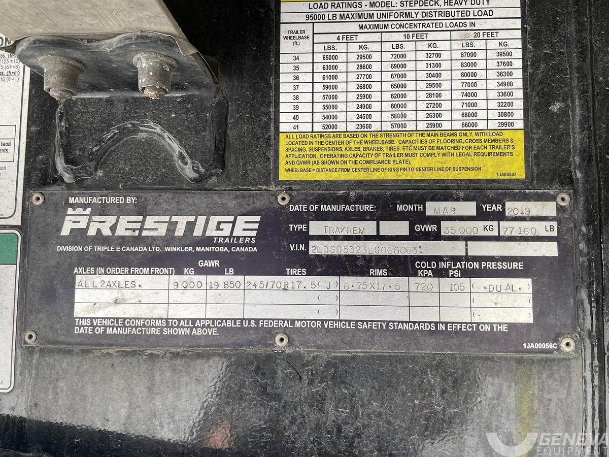 Used 2019 Prestige Trailers Renown Combo Flatbed Drop Deck