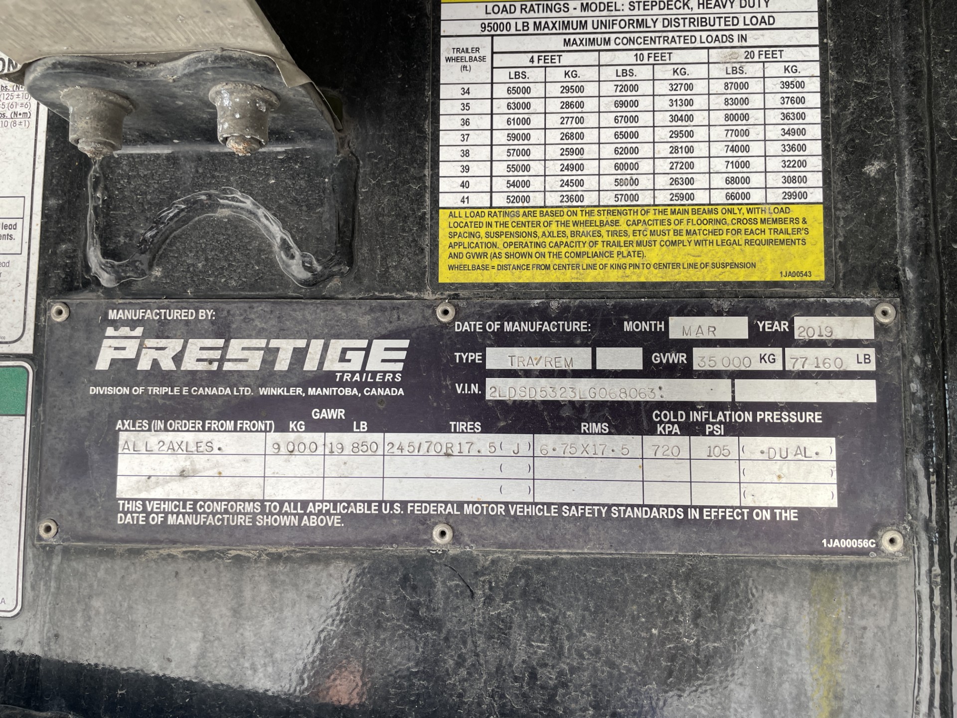 Used 2019 Prestige Trailers Renown Combo Flatbed Drop Deck