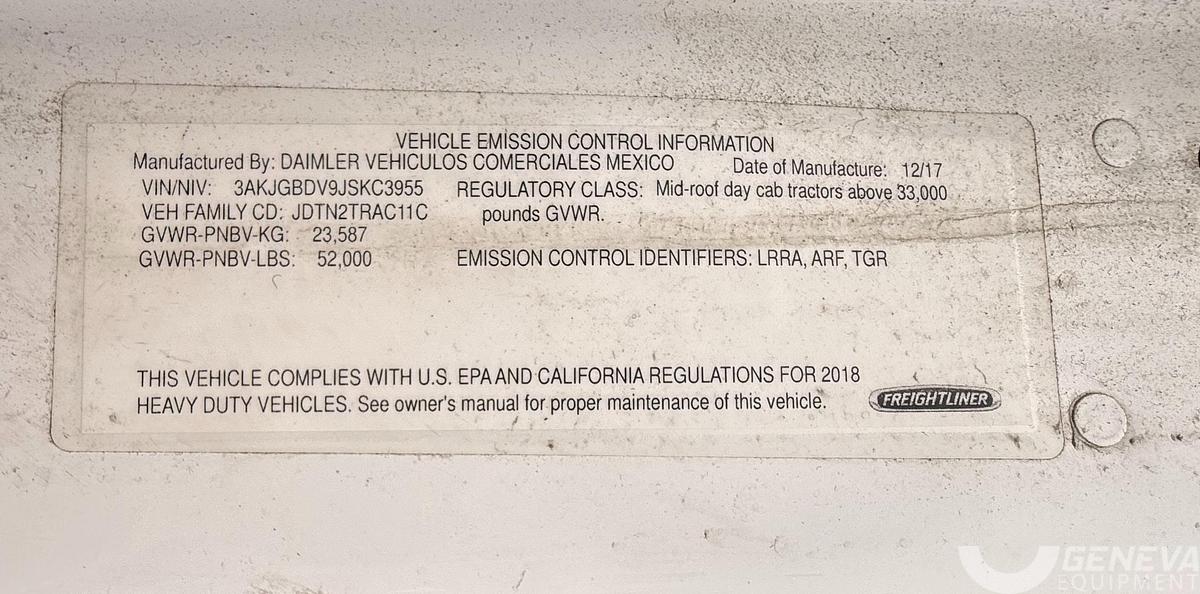 Used 2018 Freightliner Cascadia 113