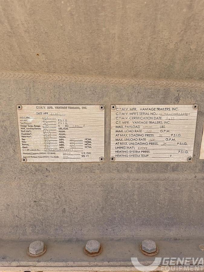 Used 2015 Refurbished Vantage Crude Oil Tanker Trailer