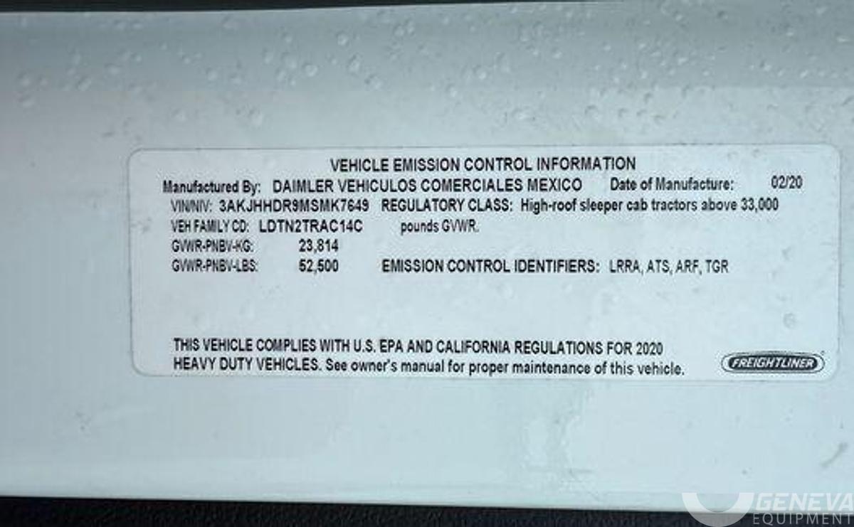 Used 2021 Freightliner Cascadia 126