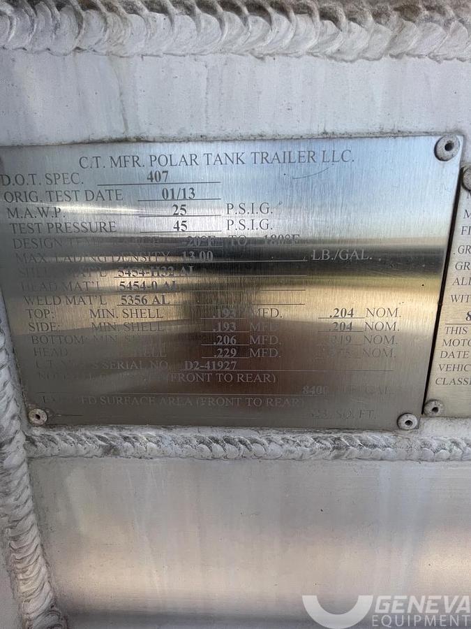 Used 2013 Polar Crude Oil Tanker Trailer