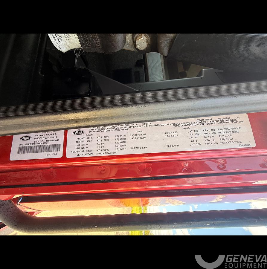 Used 2015 Mack CXU613