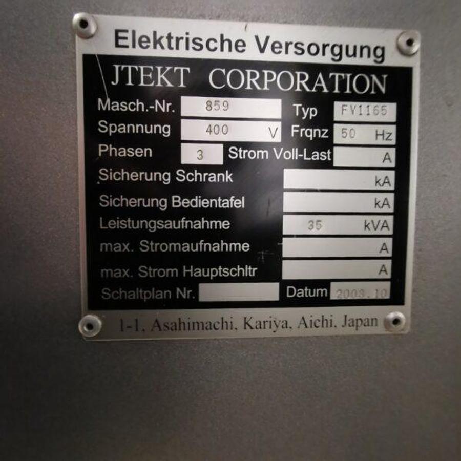 Used TOYODA FV1165 mkp