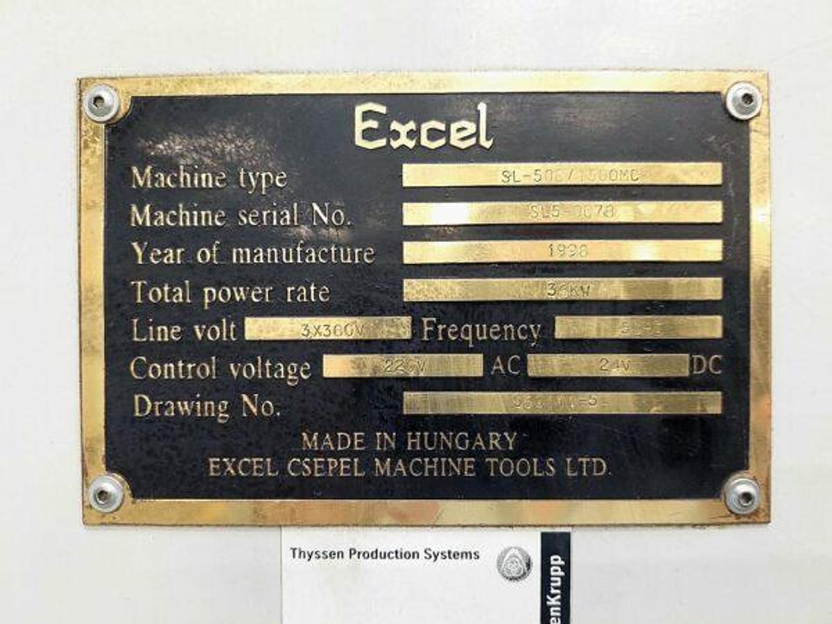 Used EXCEL SL500/1500MC CNC turning machine