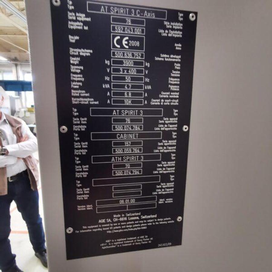 Used AGIECHARMILLES AT Spirit 3C block EDM machine