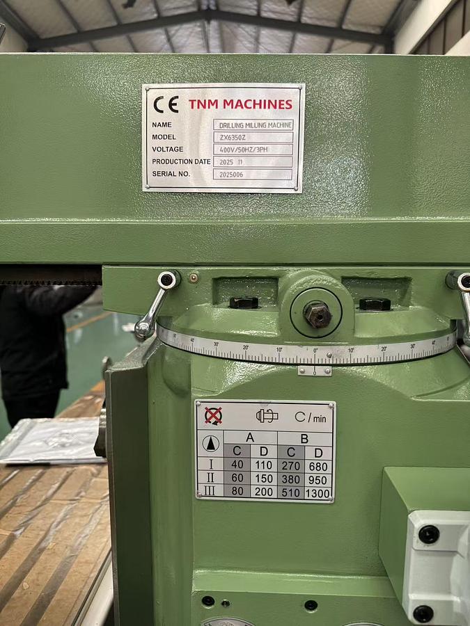 Used TNM ZX6350 universal milling machine