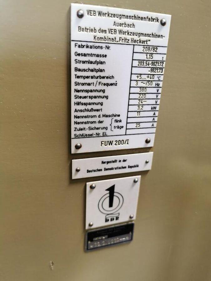 Used WMW Ruhla FUW200/I tool milling machine