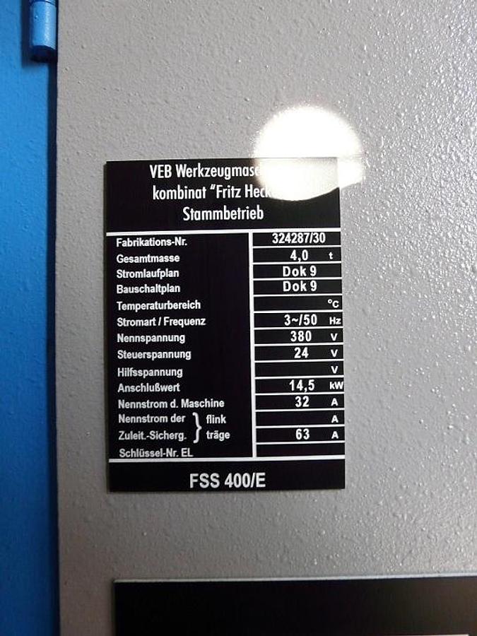 Used WMW Heckert FSS400E milling machine