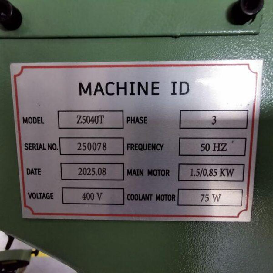 Used TNM_Z5040 column-type, gear-driven drilling machine