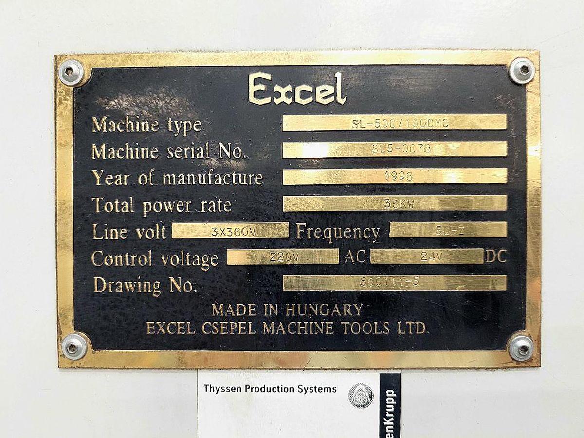 EXCEL SL500/1500MC CNC turning machine