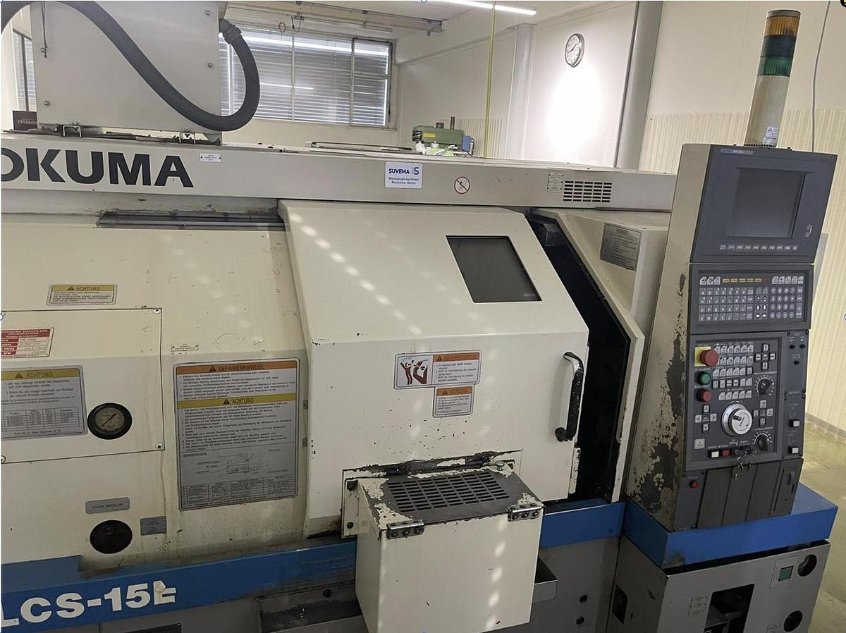 OKUMA LCS15 CNC lathe with thread guide
