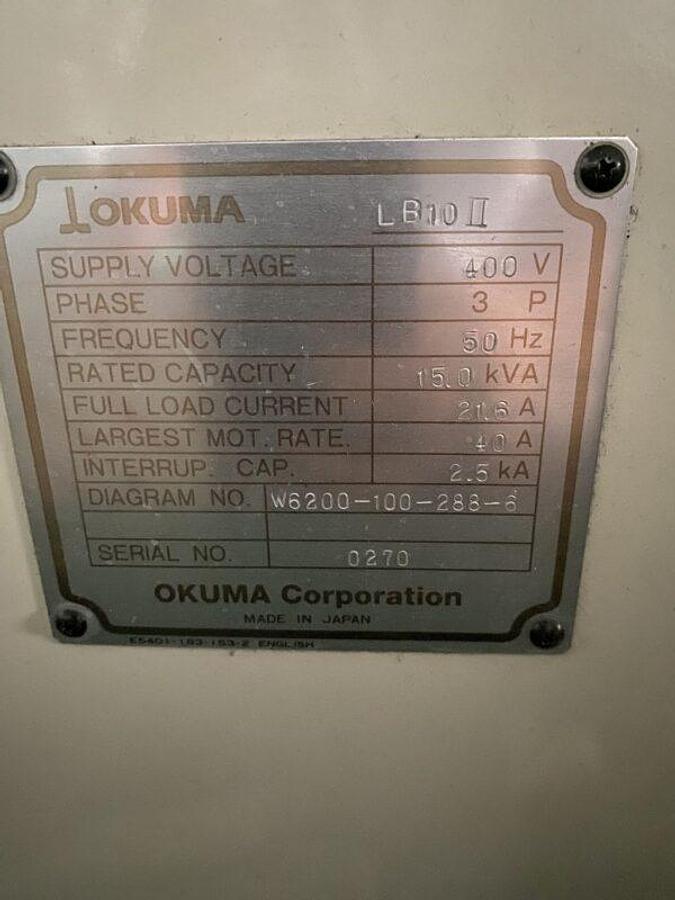 Used OKUMA LB10-M cnc lathe