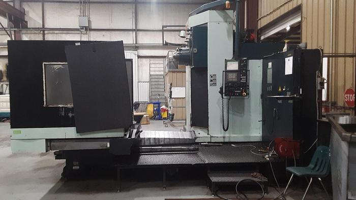 Used 2008 Kuraki Table Type Boring Mill, KBT 11DX, Table 47" X 55", X-66", Y-49, Z-25.5", 40 ATC, 50 Taper. Fanuc 16M