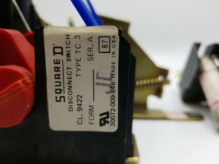 Used Square D Disconnect Switch CL. 9422 Type TC-3 LR44199