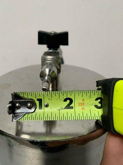 Used Sartorius 10 Liter Stainless Steel 20" x 7" Vessel w/ Pneumatic Hose