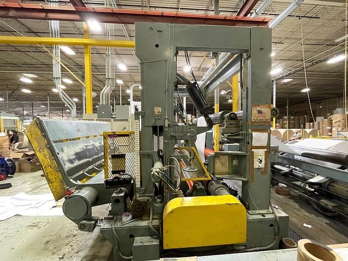 Used 84" WIDE JAGENBERG VARIDUR TWO DRUM SLITTER REWINDER SHAFTLESS REWIND FOR 60" OD ROLLS