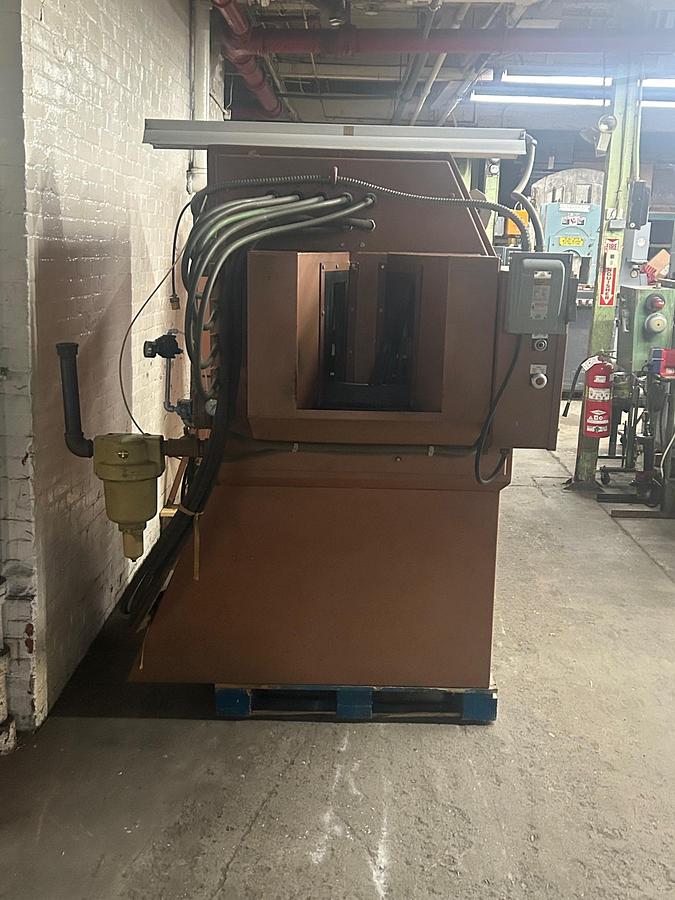 Used Zero Blast-N-Peen Special 220 Suction Blast Cabinet, Reclaimer, Dust Collector & Powered Turntable