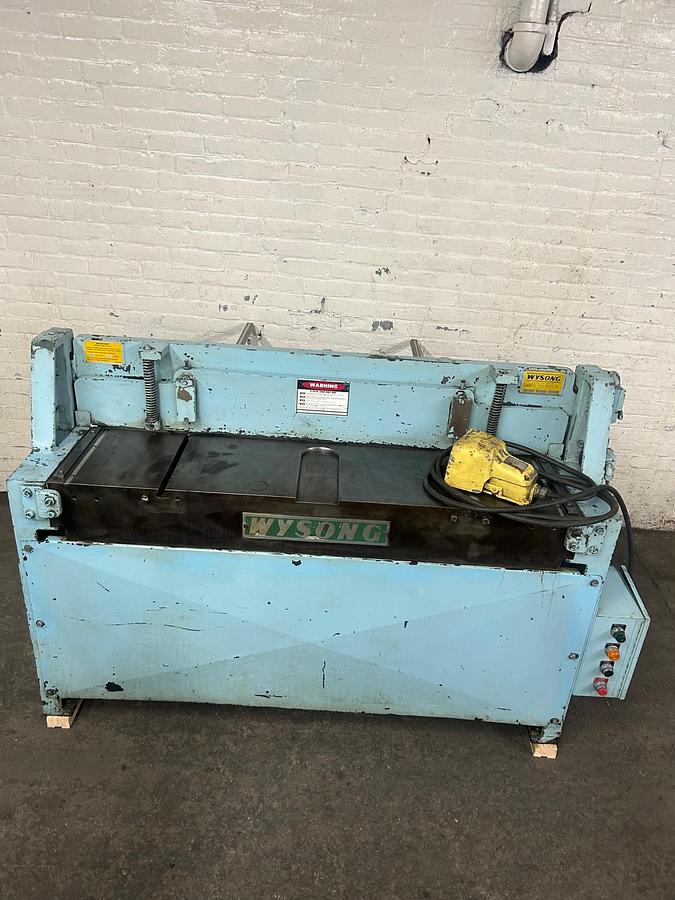 Used Wysong 52" x 14 Gauge Power Shear, Model 111452, with Back Gauge