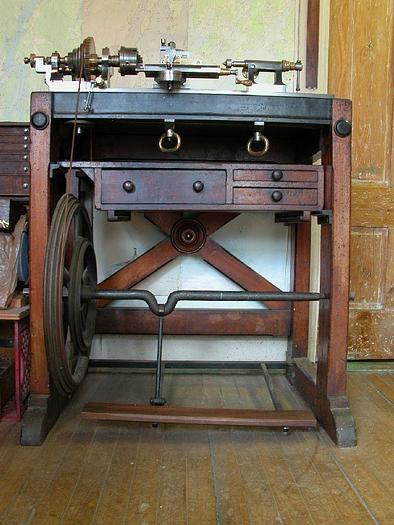 Used 2581-385 Antique Goyen Ornamental Turning Lathe – Circa 1871, with Accessories