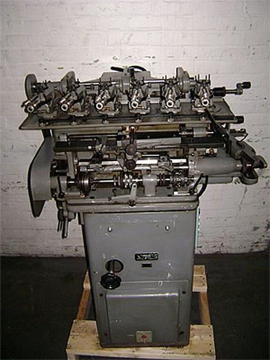 Used 7853-385 R. Gudel Type 30, 6-Position Semi-Automatic Ring/Band Brocading/Copy Engraving Machine