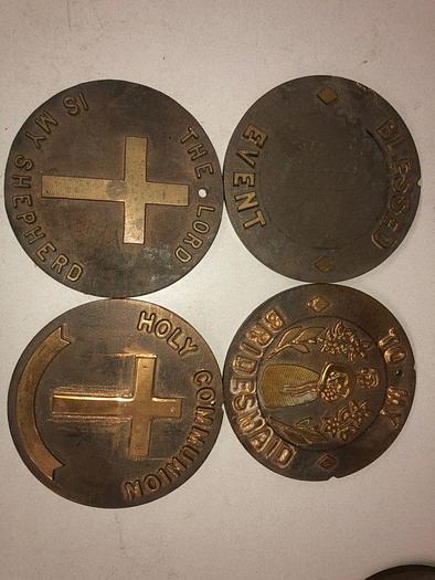 Used 3444-700 Assorted Group Lot of 50 Antique Mixed Master Brocading Templates – Steel, Bronze and Brass Material