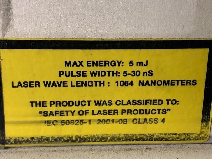 Used 6763-700 LaserStar Workstation Industrial Laser Marking Machine 528-3782 with 3-Jaw Rotational Device – New 2007