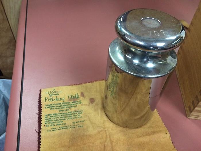 Used 1338-385 Like New Sartorius #10F, 10 KG., Chrome Balance Calibration Weight