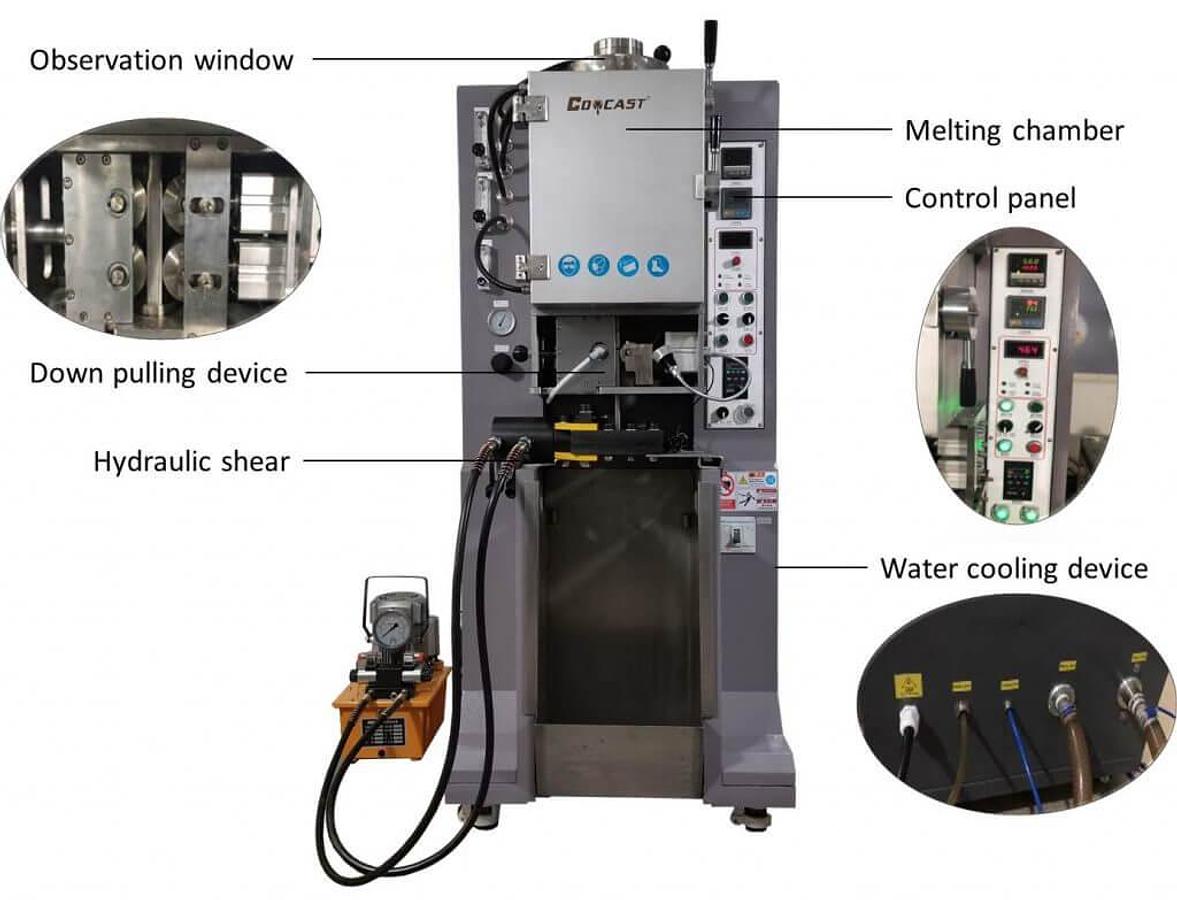 Continuous Casting Machine 20Kw 3Kg Capacity for Gold, Silver, Copper
