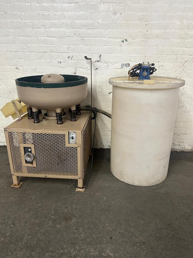Used Mirro-Brite Vibratory Finishing Machine, Model #MB-150 with Flow-Through Water System