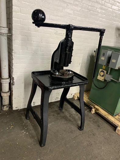 Used 5929-490 E.A. Adams Model #2 Reynolds Machine Co. Hand Operated Stamping / Forming Screw Press / Fly Press