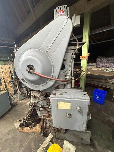 Used 5288-230 Bliss 35 Ton OBI Single Crank Flywheel Power Press, Model CH 35 W/ 6″ Peterson Roll Feed