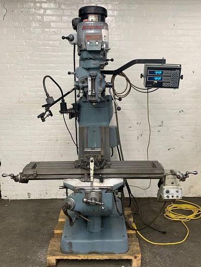 Used Bridgeport Series 1, 2HP Vertical Knee Mill with 6″ Vise & Acu-Rite 2-Axis DRO
