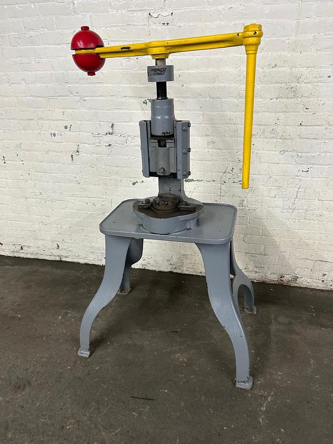 Used H. Blundell & Co Antique Hand Operated Stamping / Forming Screw press / Fly Press Providence RI - 1869