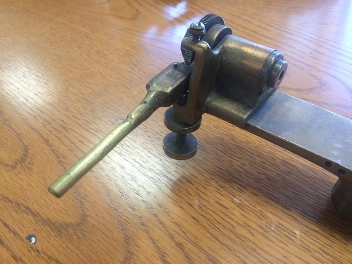 Used 5382-385 Antique Tube / Pen Cylindrical Holding Device, ENGINE TURNING GUILLOCHE MACHINE -Circa 1890-RARE!