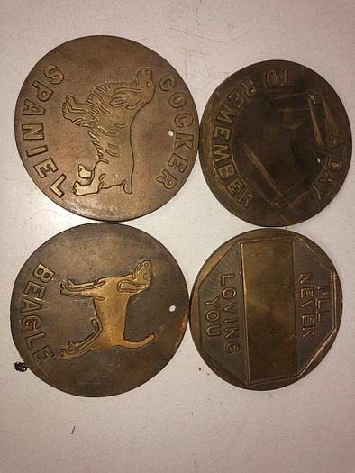 Used 3444-700 Assorted Group Lot of 50 Antique Mixed Master Brocading Templates – Steel, Bronze and Brass Material