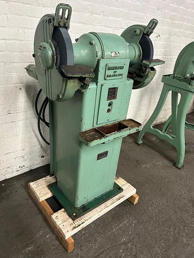 Used Hammond /Kalamazoo No-Dust Self Contained Pedestal Grinder Model ND-10