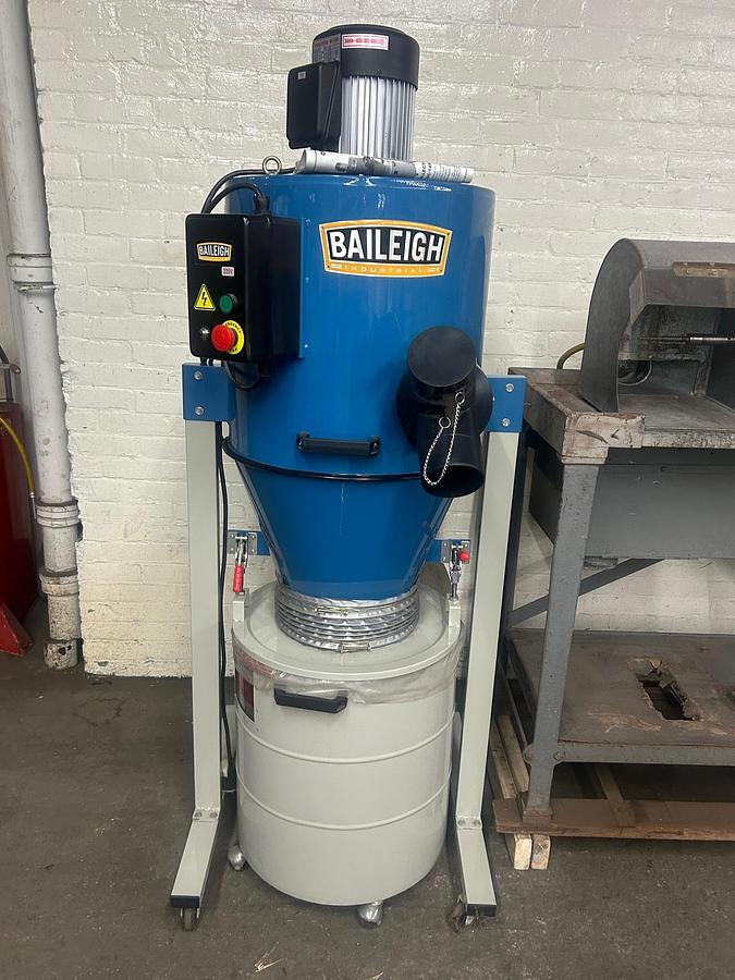 Used Dual Polishing Benches (4-Station System) with Baileigh DC-1450C 2HP Dust Collector
