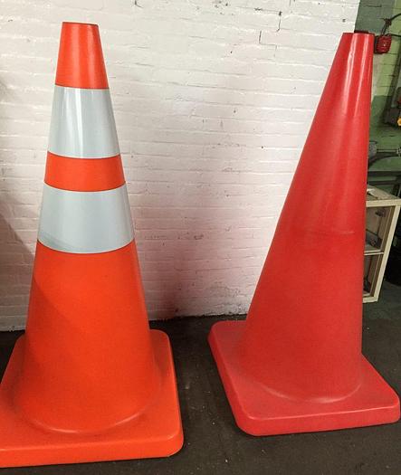 Used 3129-700 LOT of (6) Orange & Pink Oversized Traffic Safety Cones
