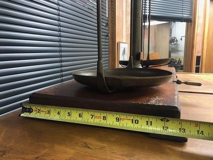 Used 2899-385 Antique H. Kohlbusch Balance Beam Scale with Set of Weights Circa 1890