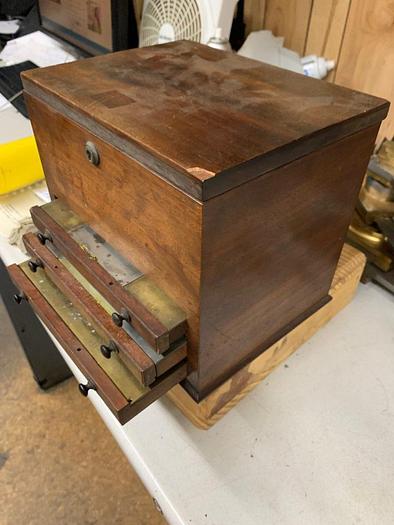 Used 5976-385 Antique Goniostat in Original Wood Chest for Holtzapffel Ornamental Turning Lathe