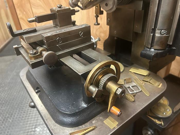 Used 7092-385 Charles Fields Type (Hall Mfg.) Straight Line Engine Turning Machine for Ornamental Engraving, Hand Operated
