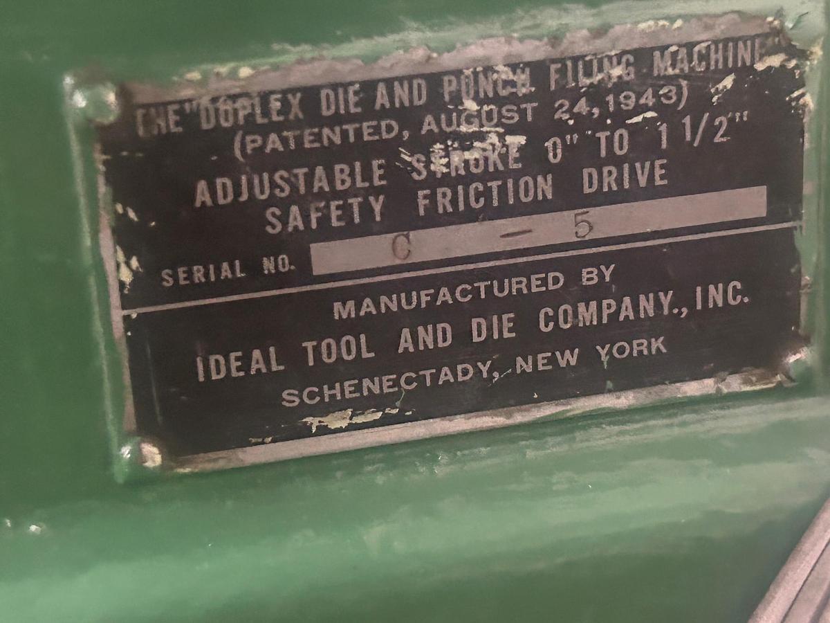 Used Ideal Tool & Die Company Duplex Due & Punch Filling Machine