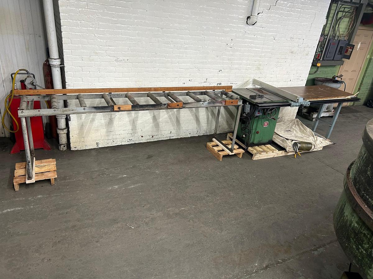 Used Boice Crane 3500 10″ Monomaster Table Saw With 9-FT Roller table