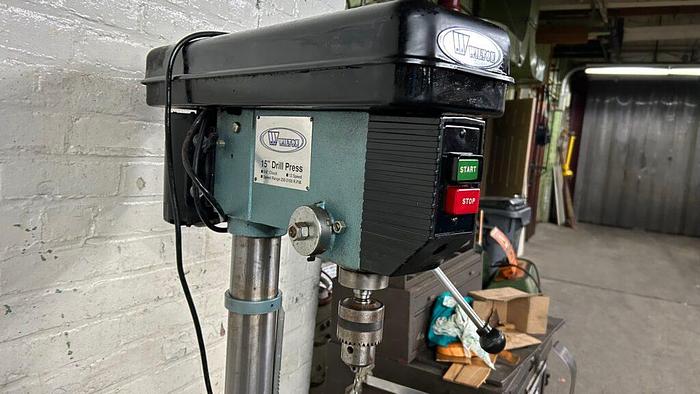 Used 3432-410 Wilton 15″ Variable Speed Pedestal Floor Model Drill Press With 5″ Work Vise
