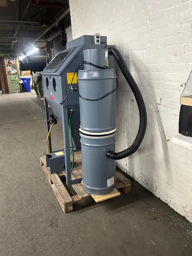 Used Trinco Master Model 36 Cabinet Sandblaster with BP2 Dust Collector