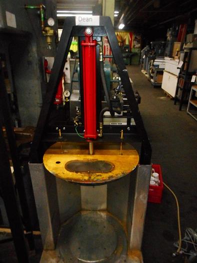 Used 2849-220 Pig Press DRM607 Spark Resistant Waste Compactor W /Structural C-Channel Frame & Aluminum Ram