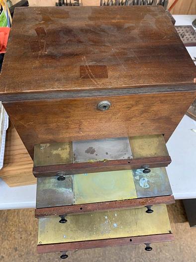 Used 5976-385 Antique Goniostat in Original Wood Chest for Holtzapffel Ornamental Turning Lathe