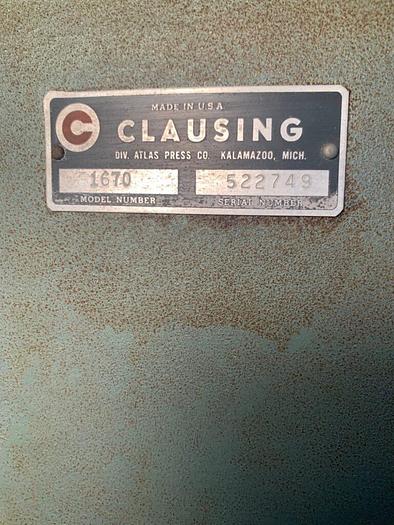 Used 5924-410 Clausing Model 1670 15″ Variable Speed Floor Model Drill Press