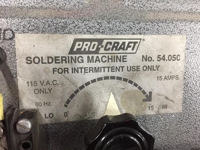 Used 2497-300 Procraft Bench Type Soldering Machine, Model # 54.050